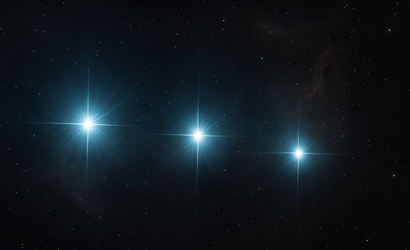 Der Oriongürtel: Ein kosmisches Rätsel aus drei stellaren Giganten